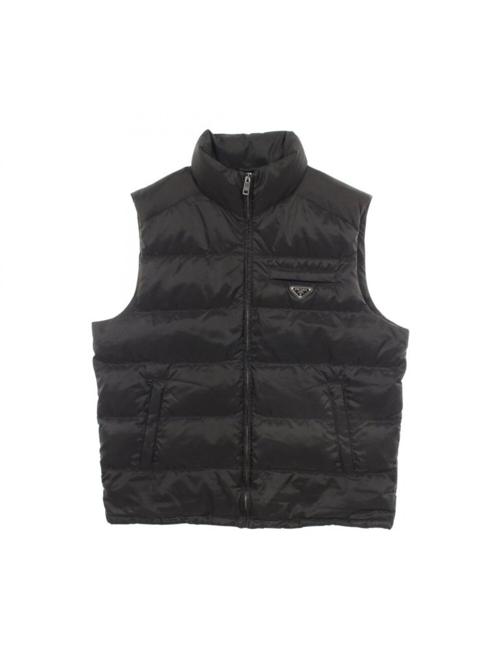 Prada Down Vest Triangle Plate